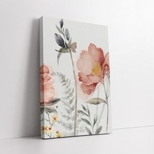 Pembe Şakayık Çiçeği Kanvas Tablo