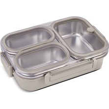 Aryıldız Bento Lunch Box 3 Bölmeli Beige