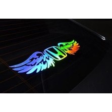 Honda Uyumlu Hologram Kanat Logo Sticker Çıkartma Oto Aksesuar Araba