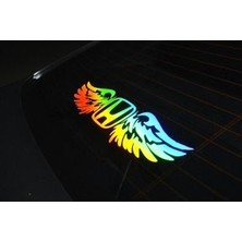 Honda Uyumlu Hologram Kanat Logo Sticker Çıkartma Oto Aksesuar Araba