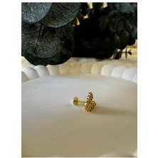 Stainles Steel Kelebekli Çelik Küpe- Kelebekli Piercing