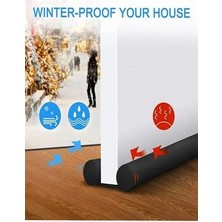 2 Adet Kapı Altı Rüzgar Önleyici  Kapı Altı Izolasyon Bandı Soğuk Önleyici Çift Taraflı Isı Yalıtımı