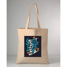Basketbol Serileri-2 Baskılı 35X40 cm Ham Bez Omuz Çantası