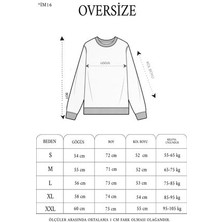 Yıldırım Baskılı Bisiklet Yaka Sweatshirt - Beyaz