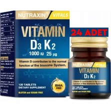 Nutraxin Vitamin D3K2 1000 Iu 120 Tablet 24 Adet