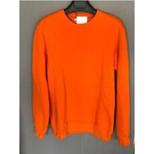 Bisiklet Yaka Oversize Şardonlu Basic Unisex Sweatshirt