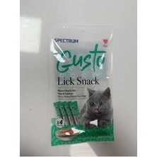 Gusto Lick Snack, Ton ve Somon Balıklı Sıvı Kedi Ödülü, 4X15GR