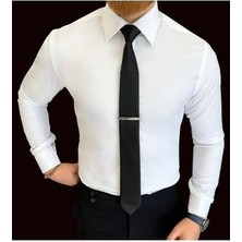 By Joseph Slim Fit Uzun Kollu Kolay Ütülenebilen Likralı Pamuk Saten Gömlek
