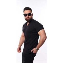 Slim-Fit Hakim Yaka Erkek T-Shirt