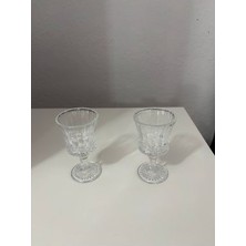 Seven7 2'li cam Kahveyanı Ayaklı Bardak  5.5X11CMYÜKSEKLIK