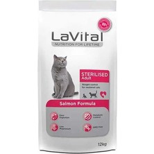 Lavital Için Somonlu Kısırlaştırılmış Kedi Maması 12KG