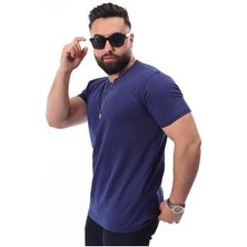 Bisiklet Yaka Düz Erkek T-Shirt