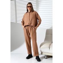 Yarım Oversize Alt-Üst Kadın Takımı