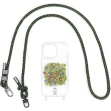 Kajsa iPhone 14 Pro Max Kılıf Missy And Match Şeffaf Desenli İp Askılı Kapak