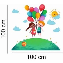 Renkli Balonlar Çocuk Bebek Odası Duvar Sticker Seti