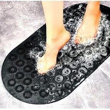 Kaydırmaz Duşakabin Banyo ve Duş Paspası Masajlı 37 x 69 cm Siyah SEA142S