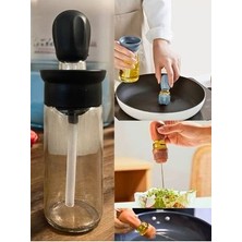 Cam Yağlık Yağ Sos ve Yumurta Fırçası Hazneli Yağ Fırçası Yağdanlık Silikon Fırçalı