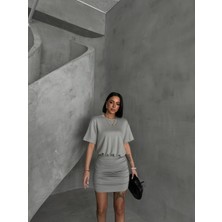 Kadın Büzgü Detaylı Modal Elbise Günlük Stilinizin Yıldızı