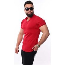Slim-Fit Hakim Yaka Erkek T-Shirt