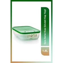Sera Serisi Kısa Gövdeli Meyve & Sebze ve Buzdolabı Saklama Kabı Yeşil 1.8 Lt