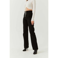 ByCukurovaFrango 2505 Yüksek Bel Boyfrıend(Salaş) Bol Paça Kot Pantolon