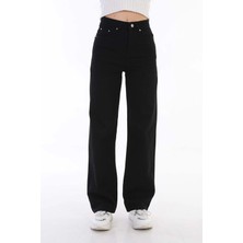 ByCukurovaFrango 2505 Yüksek Bel Boyfrıend(Salaş) Bol Paça Kot Pantolon