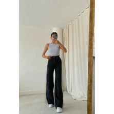 ByCukurovaFrango 2505 Yüksek Bel Boyfrıend(Salaş) Bol Paça Kot Pantolon