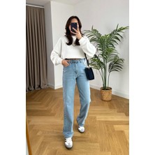 ByCukurovaFrango 2505 Yüksek Bel Boyfrıend(Salaş) Bol Paça Kot Pantolon
