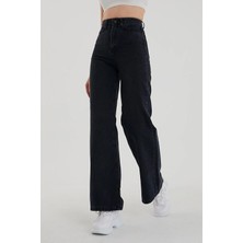 ByCukurovaFrango 2505 Yüksek Bel Boyfrıend(Salaş) Bol Paça Kot Pantolon