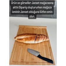 Bambu Kenarlı Kesme Tahtasi 53X46 Tezgah Üstü Aksesuar, Hamur Açma Tahtası,büyük Boy Kesme Tahtası