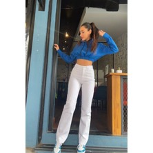 ByCukurovaFrango 2505 Yüksek Bel Boyfrıend(Salaş) Bol Paça Kot Pantolon