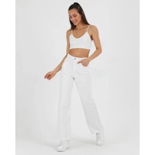 ByCukurovaFrango 2505 Yüksek Bel Boyfrıend(Salaş) Bol Paça Kot Pantolon