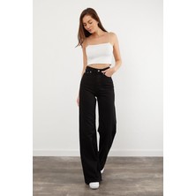 ByCukurovaFrango 2505 Yüksek Bel Boyfrıend(Salaş) Bol Paça Kot Pantolon