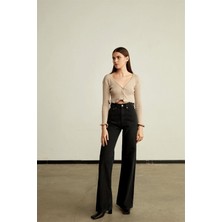 ByCukurovaFrango 2505 Yüksek Bel Boyfrıend(Salaş) Bol Paça Kot Pantolon