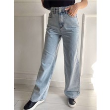 ByCukurovaFrango 2505 Yüksek Bel Boyfrıend(Salaş) Bol Paça Kot Pantolon