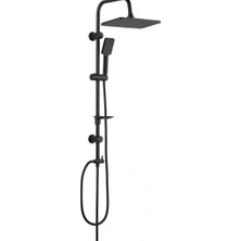 Duxxa Mirage 400 Siyah Tepe Duş Seti D.132.4.S