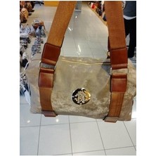 Golden Polo Süet Kadın El ve Omuz Çantası