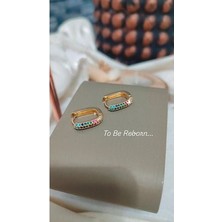 316L Zirkon Taş Işlemeli Küpe