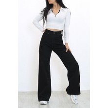 ByCukurovaFrango 2505 Yüksek Bel Boyfrıend(Salaş) Bol Paça Kot Pantolon