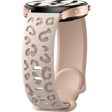 Alstrap Samsung Galaxy Watch Active 2/gear Sport/s2 Classic/watch 3 41MM Uyumlu Leopar Desenli Siliko Kordon