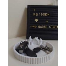 Dekoratif Kış Evli Tepsi - Şık Sunum ve Düzenleyici Tabak