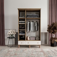 Comiet Soho 3 Kapaklı Aynalı Çekmeceli Mdf Gardırop