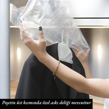 HUR-AY PACK Askılı Gömlek ve Elbise Naylon Poşeti - Kıyafet Koruma Kılıfı- 60 x 90 ve 60 x 160 - Her Ölçüden 10 Adet