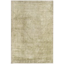 Royal Halı Bearny Modern TD01C Yeşil Krem Viskon Akrilik Yumuşak Dokulu Halı Karademir Home