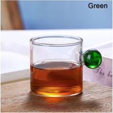 Renkli Boncuk Kulplu Kahve Yanı Bardağı 6 Lı Set 100 ml