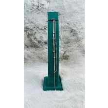 Gümüş Renk Kadın Çift Bileklik Su Yolu Bileklik