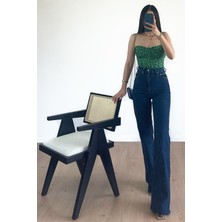 2505 Yüksek Bel Boyfrıend(Salaş) Bol Paça Kot Pantolon