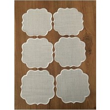 Sibelarthome Kanaviçe Işlemelik Sunum Kokteyl Peçetesi 6 Adet