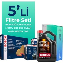 Bosch Fiat Egea 1.3 Dizel Filtre Bakım Seti Motul Motor Yağlı (2019-2023) 5 Li