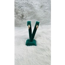 Çelik Küpe Sonsuzluk Düğümü Roz Renk Zirkon Taşlı